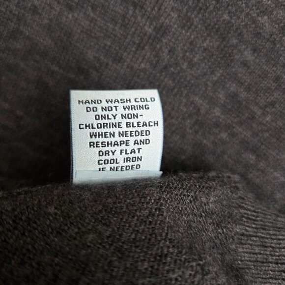 Joan Vass Sweater Womens Large Charcoal gray Toggle Shoulder Detail Soft Cozy - Picture 5 of 14